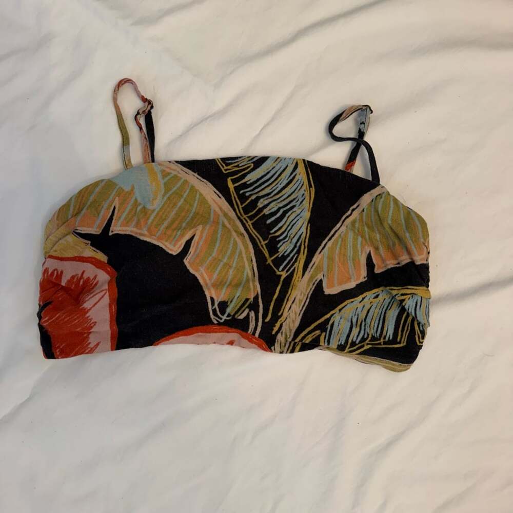 Farm Rio Tropical Print Crop Top Size P